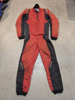Alpinestars RS.121.06 Red & Black Carting Suit Aramid Size 44 Racing Red Flaws